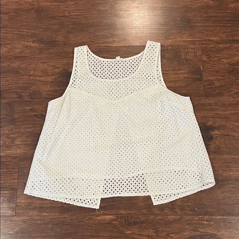 Jack by BB Dakota Ivory Crochet Tank Top